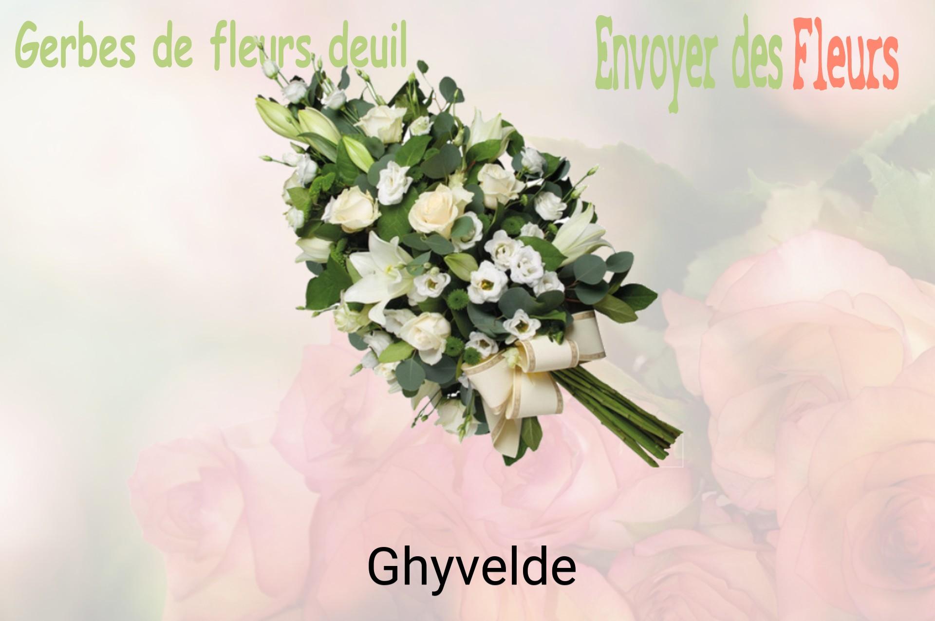 Gerbe de fleurs de deuil livrée à Ghyvelde